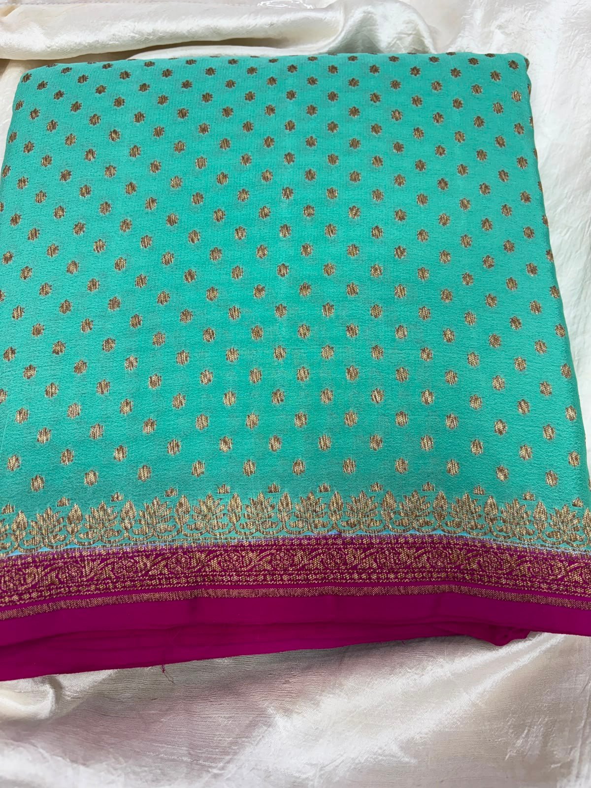 Banarasi Pure Crepe Saree - Image 4