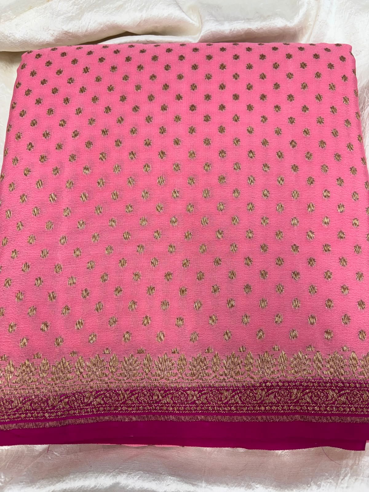 Banarasi Pure Crepe Saree - Image 5