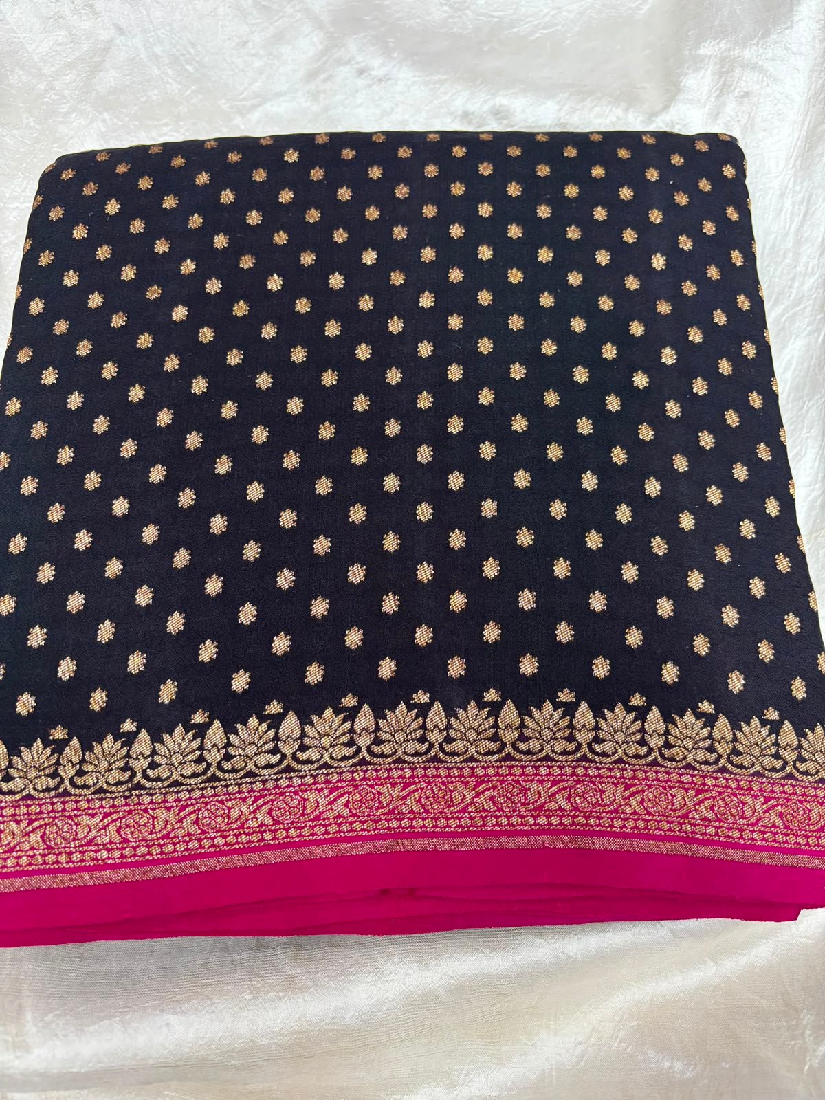 Banarasi Pure Crepe Saree - Image 2