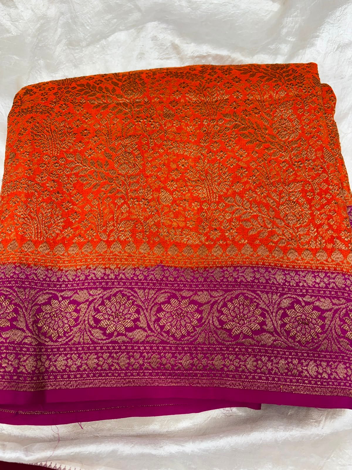 Banarasi Pure Crepe Saree - Image 6