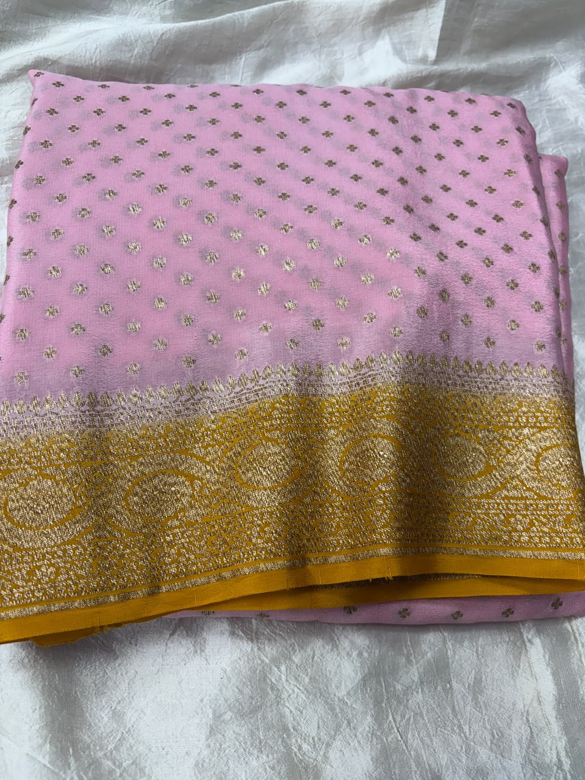 Banarasi Pure Crepe Saree # Navratri - Image 6